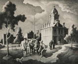 Thomas Hart Benton 'County Politics' Lithograph