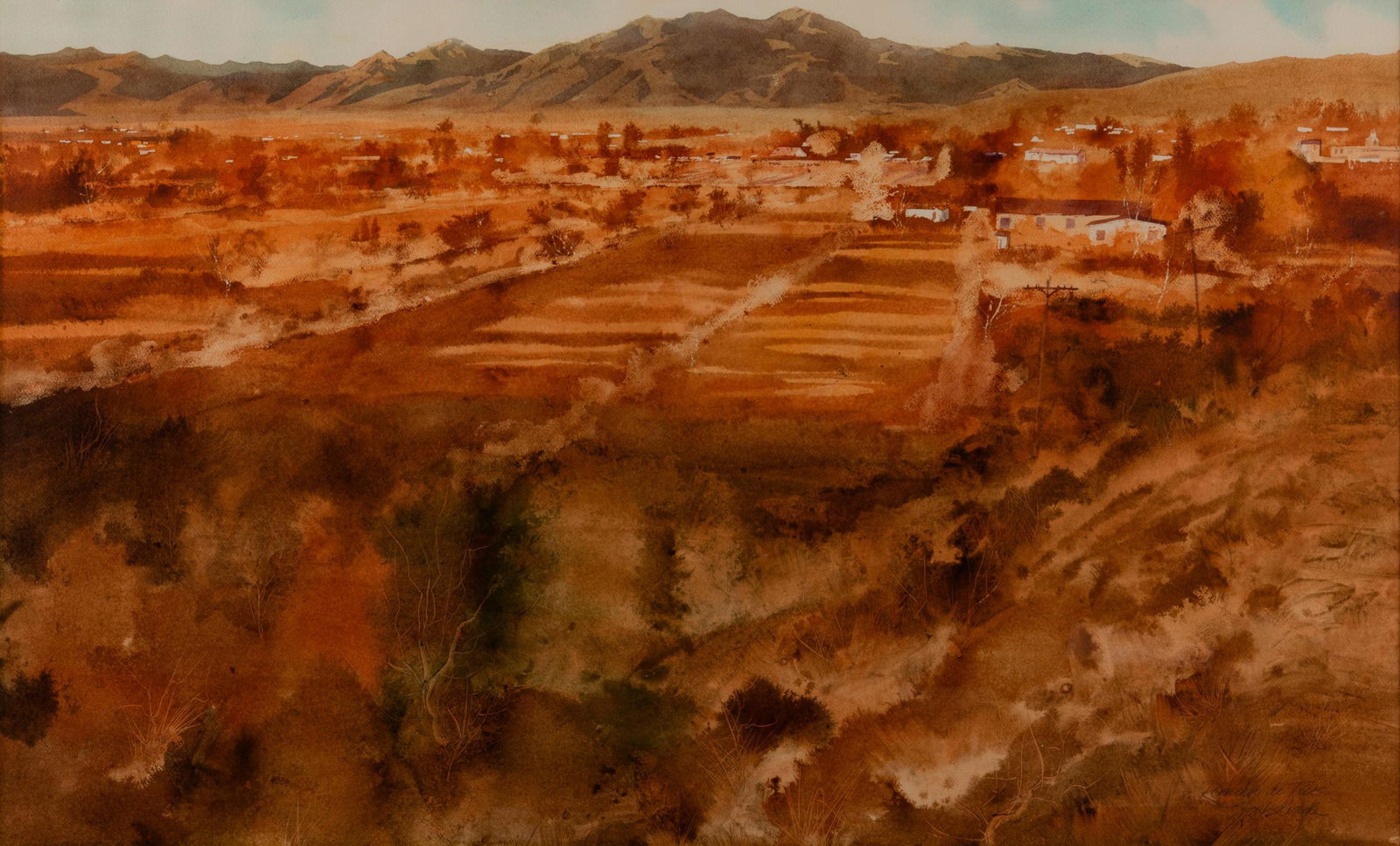 Walt Gonske 'Ranchos de Taos' Watercolor (1 of 9)