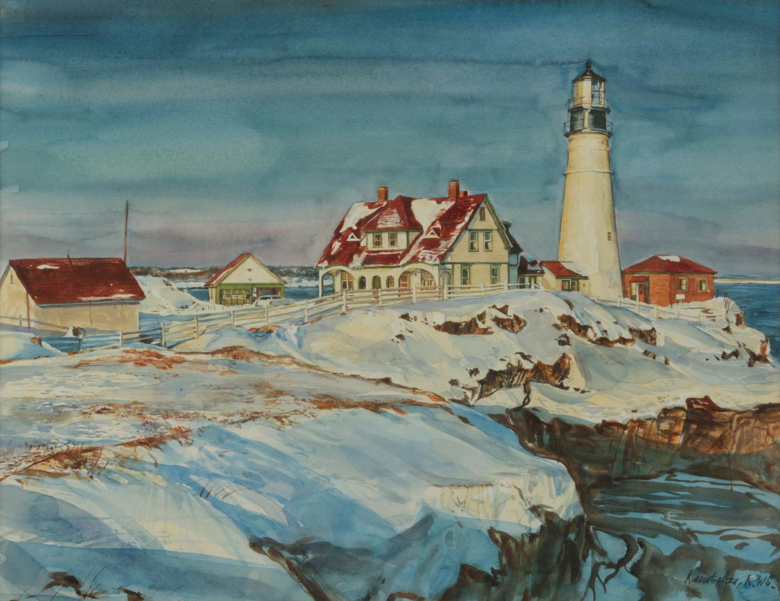 Klaus Kuntscher Lighthouse Watercolor (1 of 6)