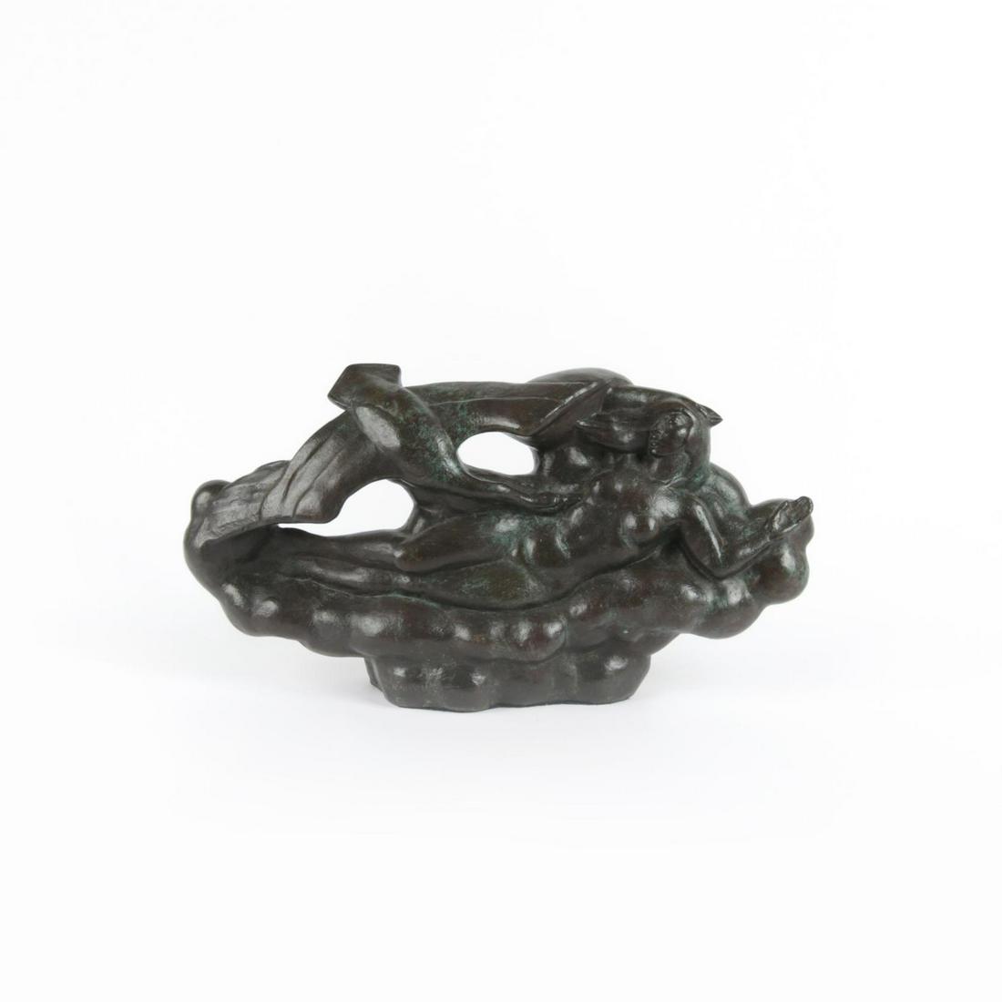 'Leda and the Swan' Bronze, after Wheeler Williams: Wheeler Williams (after) (New York/Connecticut, 1897-1972) Leda and the Swan, originally modeled circa 1935 Bronze 11" x 21 1/2" x 5" A depiction of the Greek myth of Leda, mother of Hele