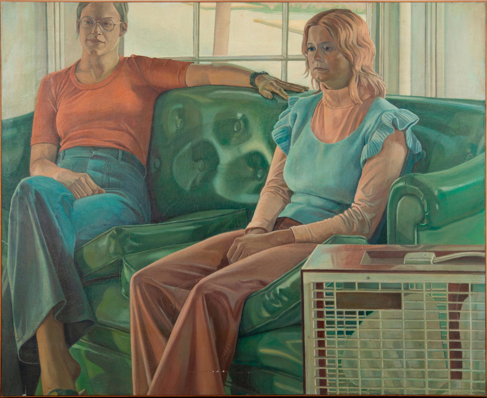 HENRY RANSOM / Two Seated Women (1970s Oil) (1 of 13)