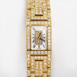 Audemars Piguet Diamond Pave' Charleston Watch, 18k