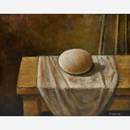 Lester Raymer "Egg" Oil on Panel