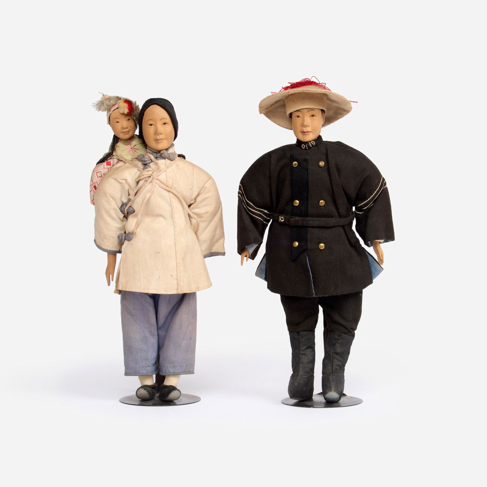 Chinese 'Door of Hope Mission' Carved Wood 11" Dolls (1 of 15)