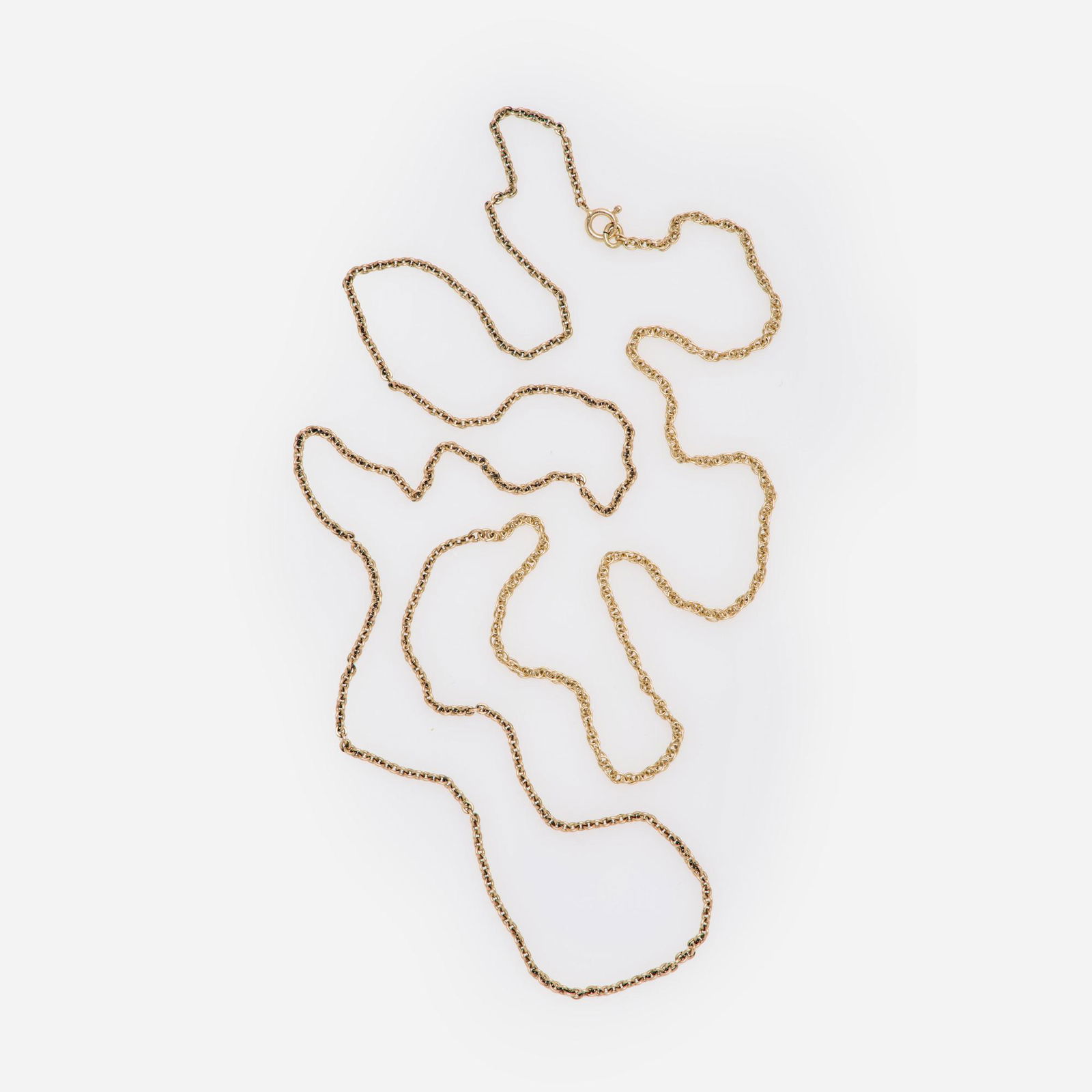 Victorian Necklace Cable and Rope Chain in 14k, 32" (1 of 4)