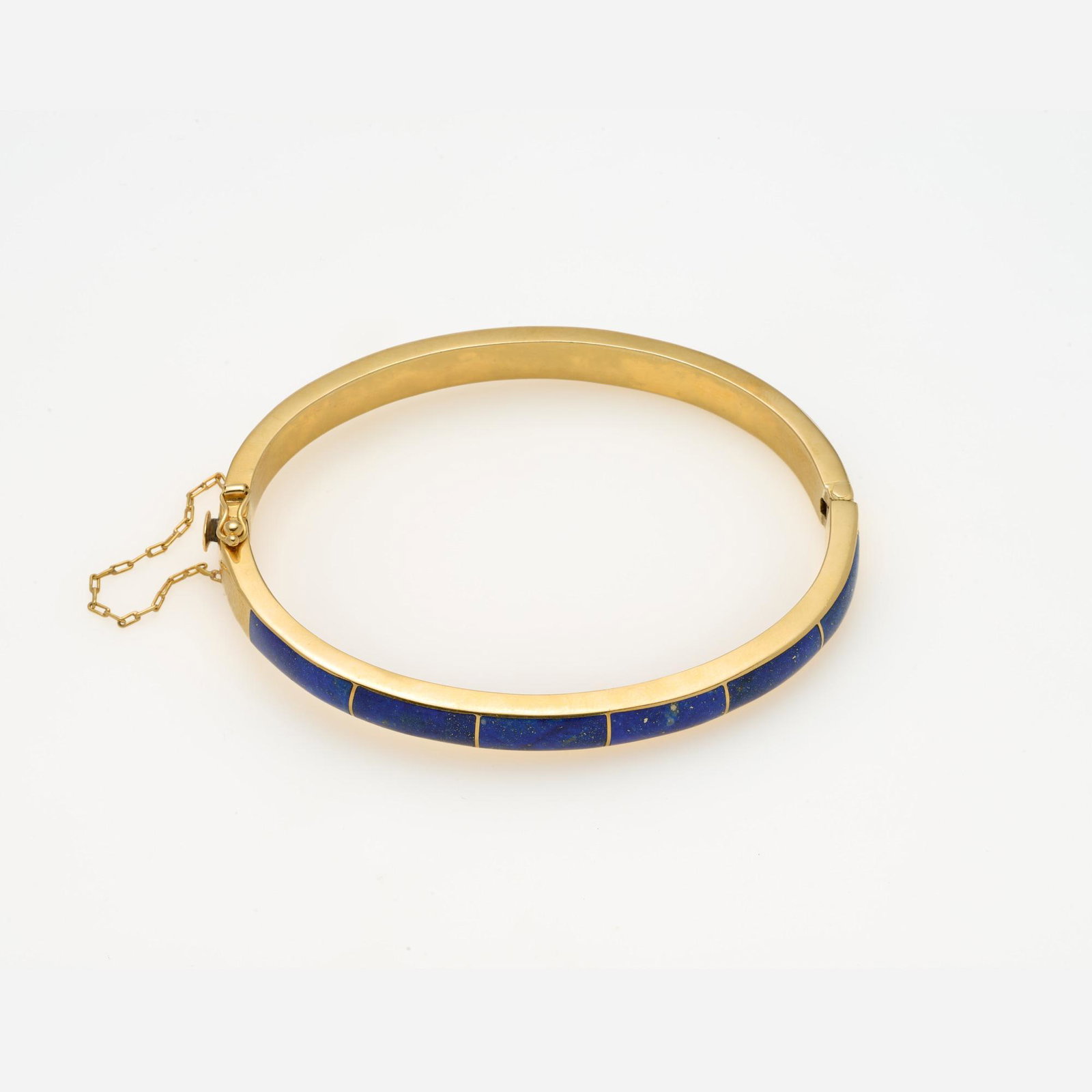 Lapis Lazuli Hinged Bracelet in 10k (1 of 6)