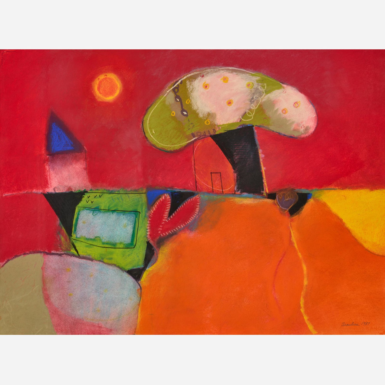 DON BEAULIEU Untitled (1987 Pastel & Chalk) (1 of 10)