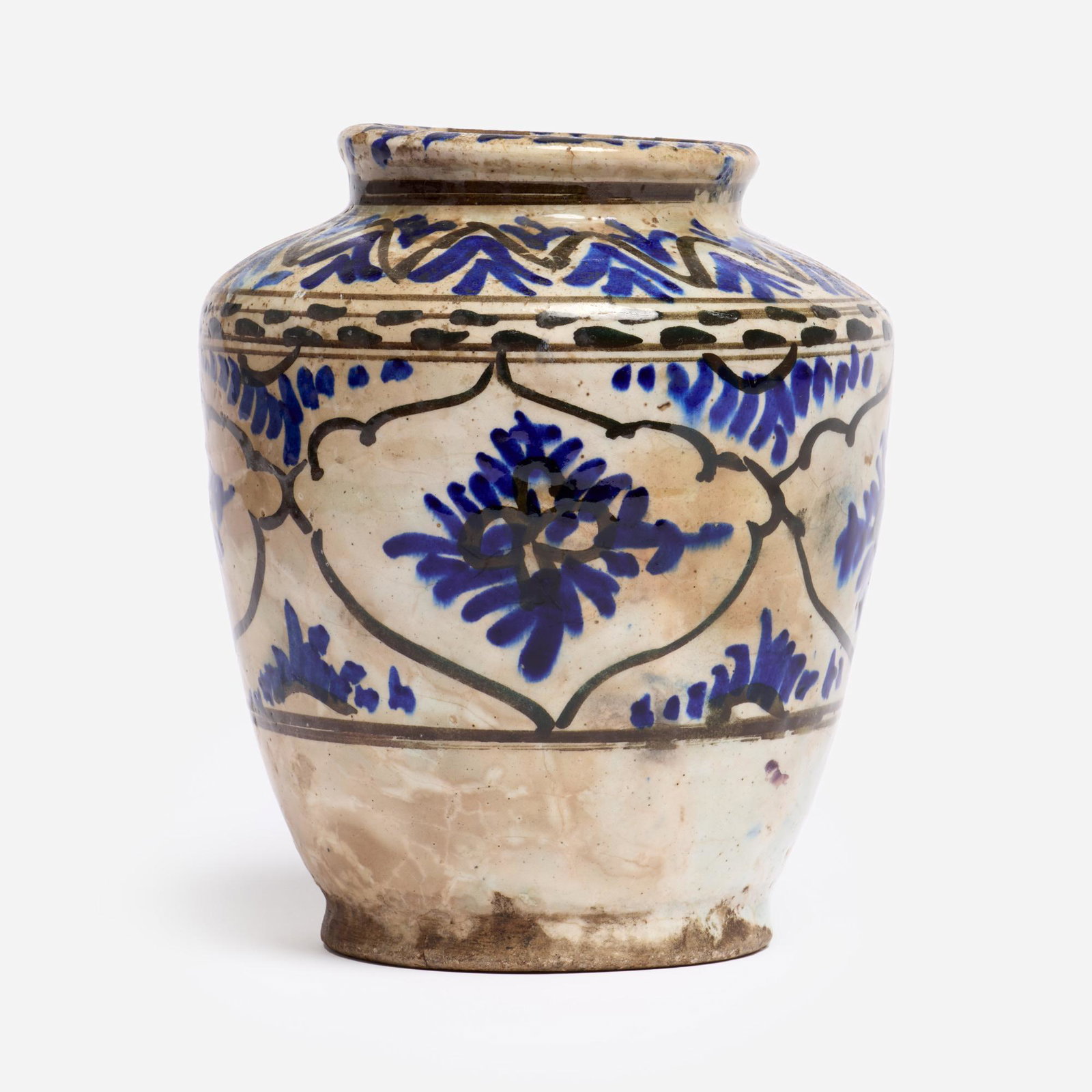 Persian Glazed Pottery Oil Jar, ca. 18th c. (1 of 7)
