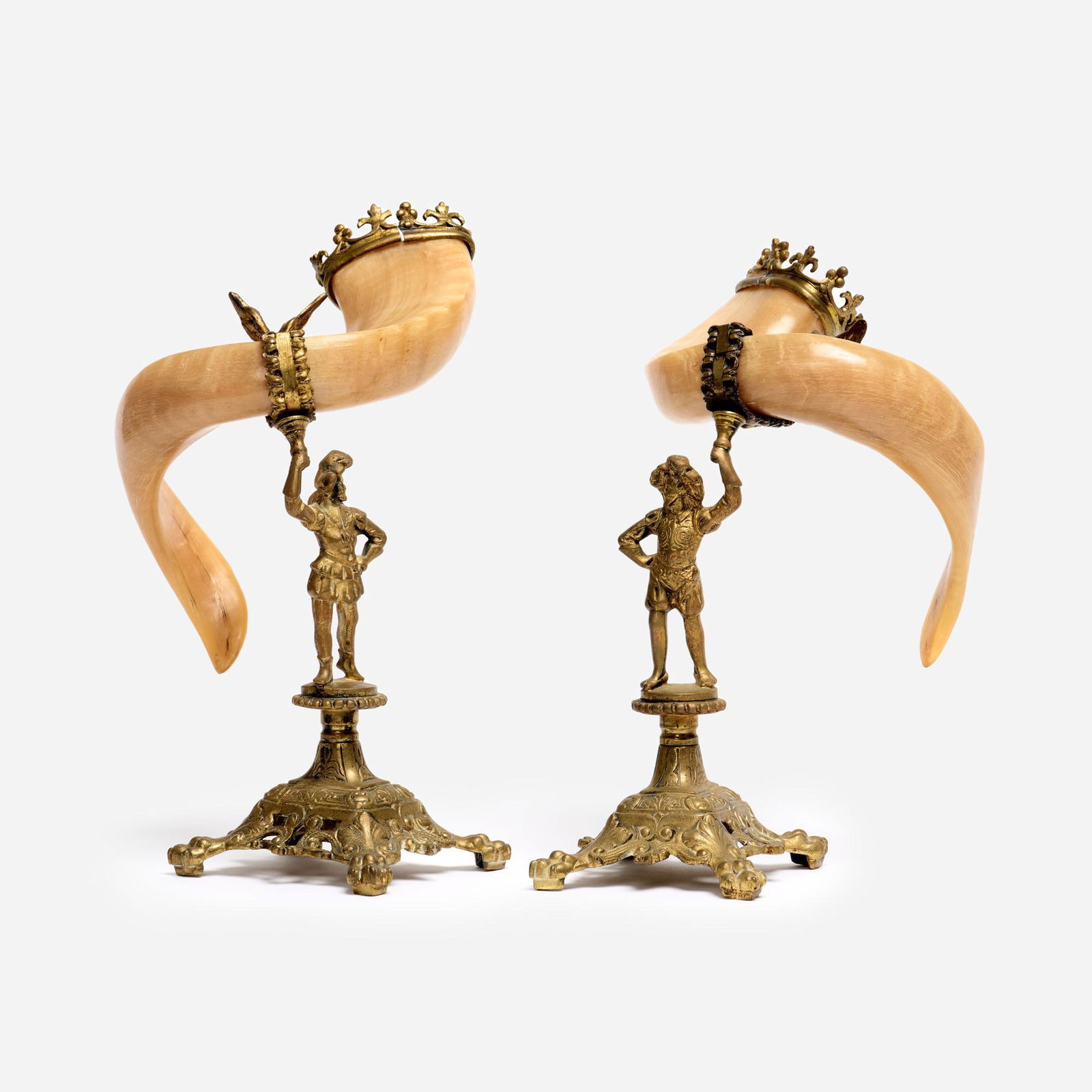 Antique Pair of Conquistador Cornucopia (1 of 6)