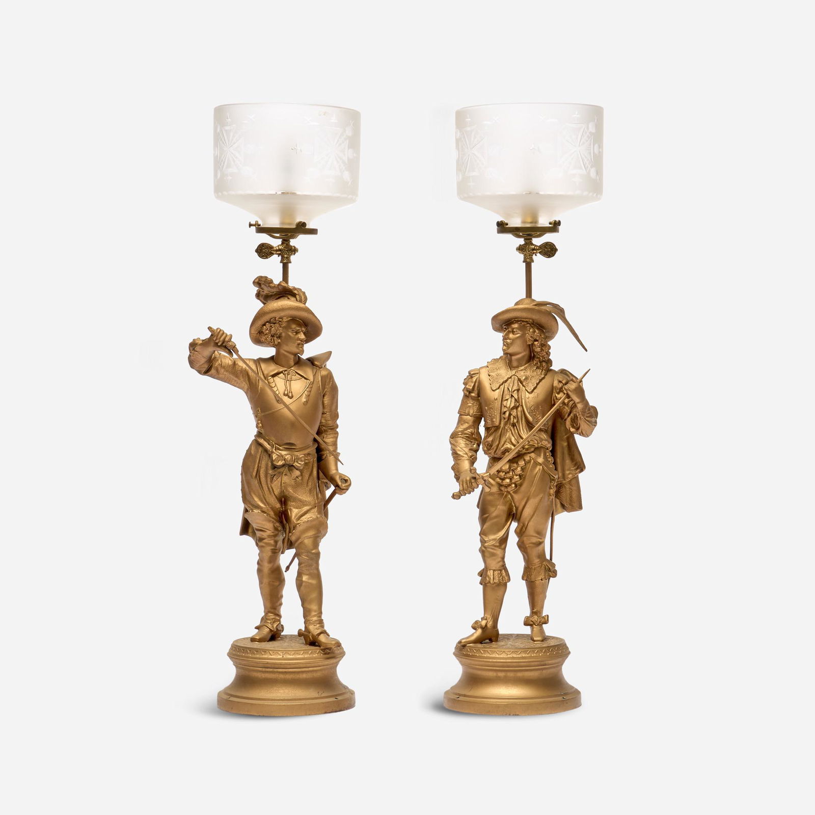 Vintage Pair of Figural Musketeer Lamps (1 of 9)
