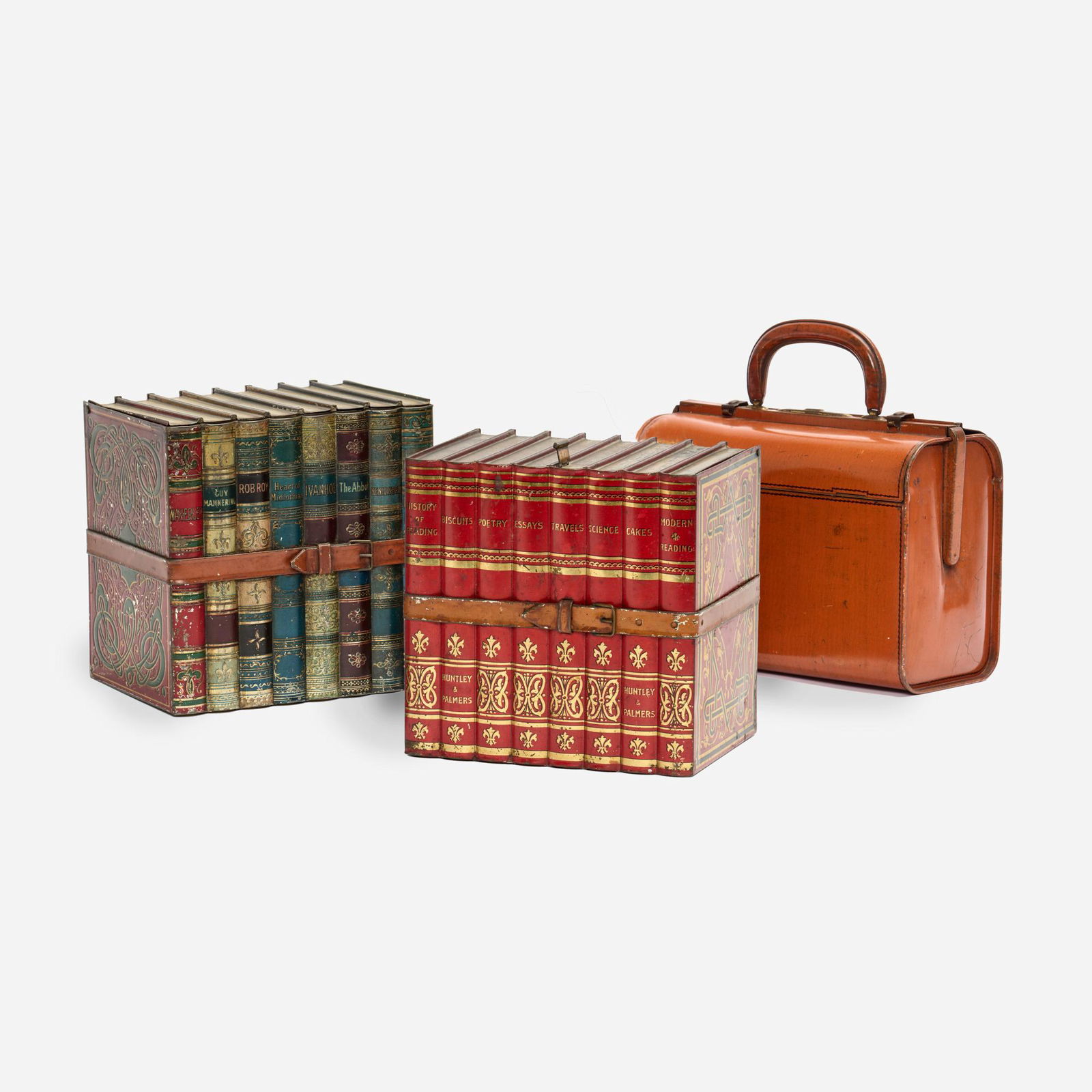 Three Huntley & Palmers Trompe L'oeil Biscuit Tins (1 of 9)