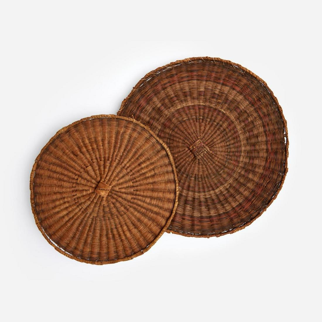Pair of Hopi Mesa Wicker Plaques, Tusayan Pueblo (1 of 6)