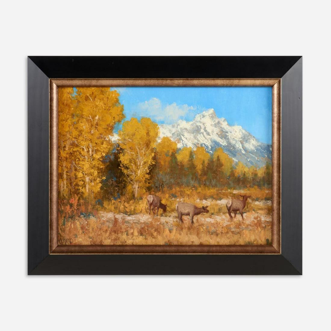 SEAN CONRAD "Elk Under the Tetons" (Oil) (1 of 11)