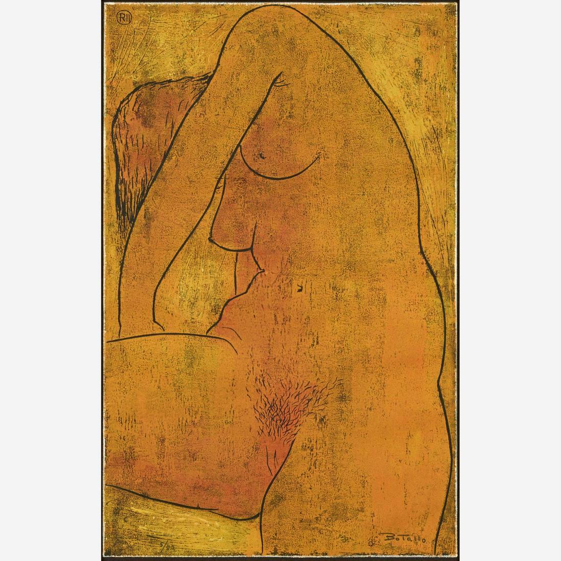 ANGEL BOTELLO "Desnudo (RII)" (Color Linocut) (1 of 10)