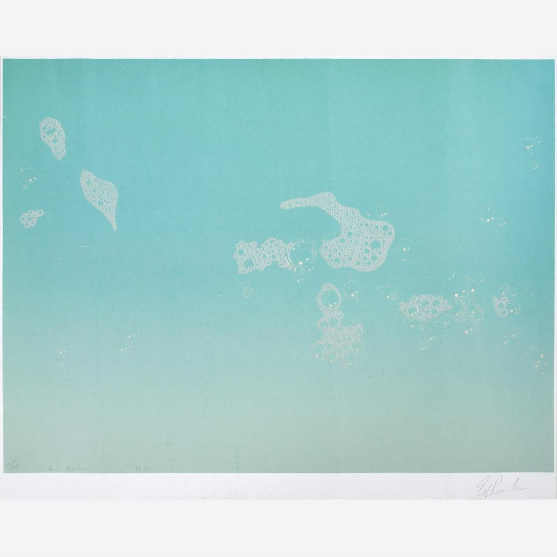 ED RUSCHA "Green Suds" (Pencil-Signed Offset): Ed Ruscha (California, b. 1937) Green Suds, 1971/ 2010 Offset lithograph on paper 17 1/2" x 21 3/4" (sheet) An offset reproduced from the 1971 edition of serigraphs, pencil-signed by the