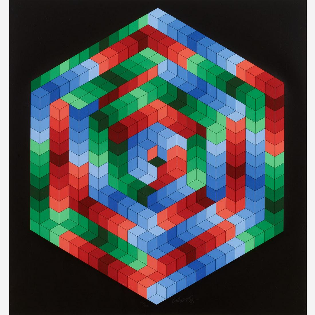 VICTOR VASARELY "Tsiga" (1983 Op-Art Serigraph) (1 of 8)
