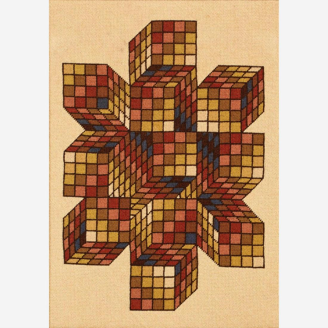 Mid-Century Op-Art Cross-Stitch (1 of 6)