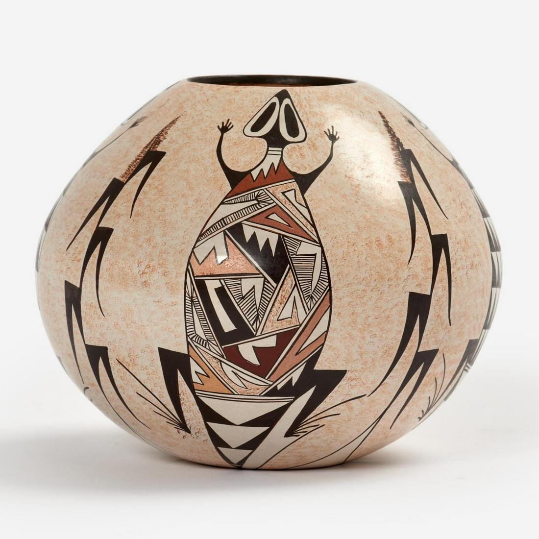 Feather Woman Pottery Seed Pot (Sylvia Naha) (1 of 6)