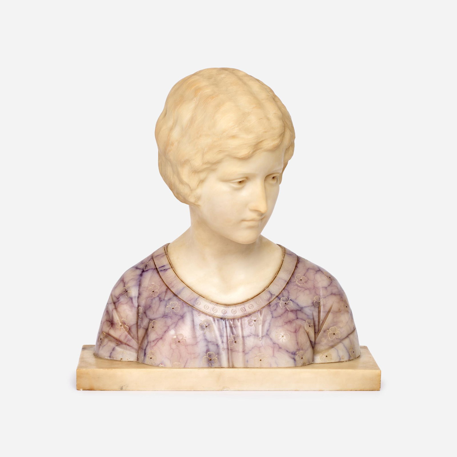 GIOVANNI BESSI "Pensiero d'Amore" Marble Bust (1 of 11)