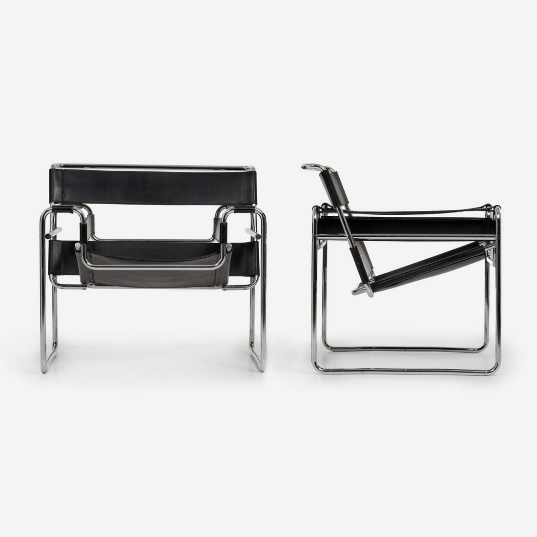 MARCEL BREUER Pr. Wassily Chairs (Gavina & Knoll, 1968) (1 of 12)