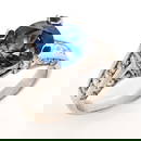 18k Cornflower Blue Sapphire Diamond Ring