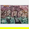 Warrington Colescott "Welcome to Watt Park" Etching (1985)