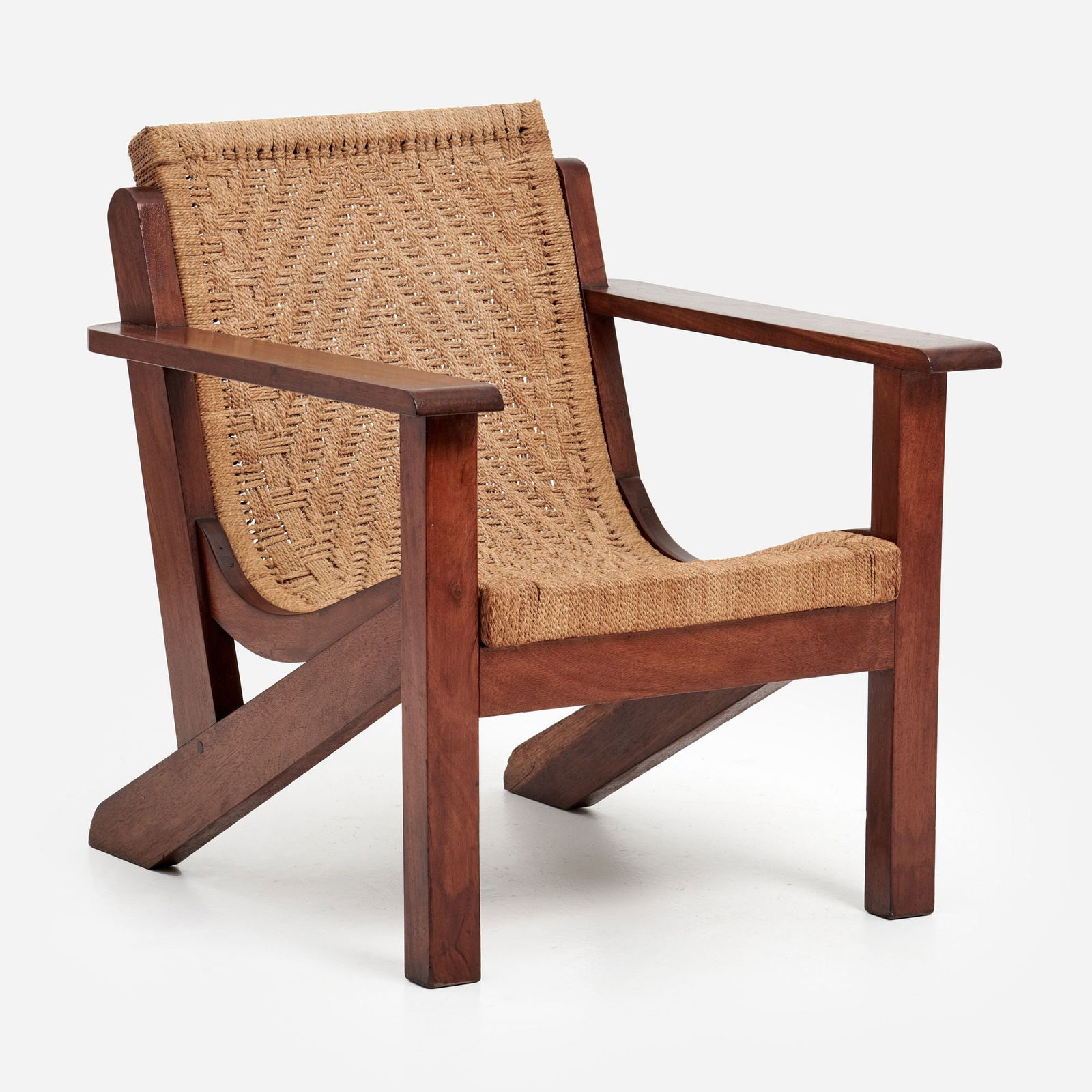 Woven Cord Armchair, Manner of Michael van Beuren (1 of 7)