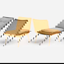 T.H. Robsjohn-Gibbings for Widdicomb Pair of 1702 Lounge Chairs (ca. 1950s)