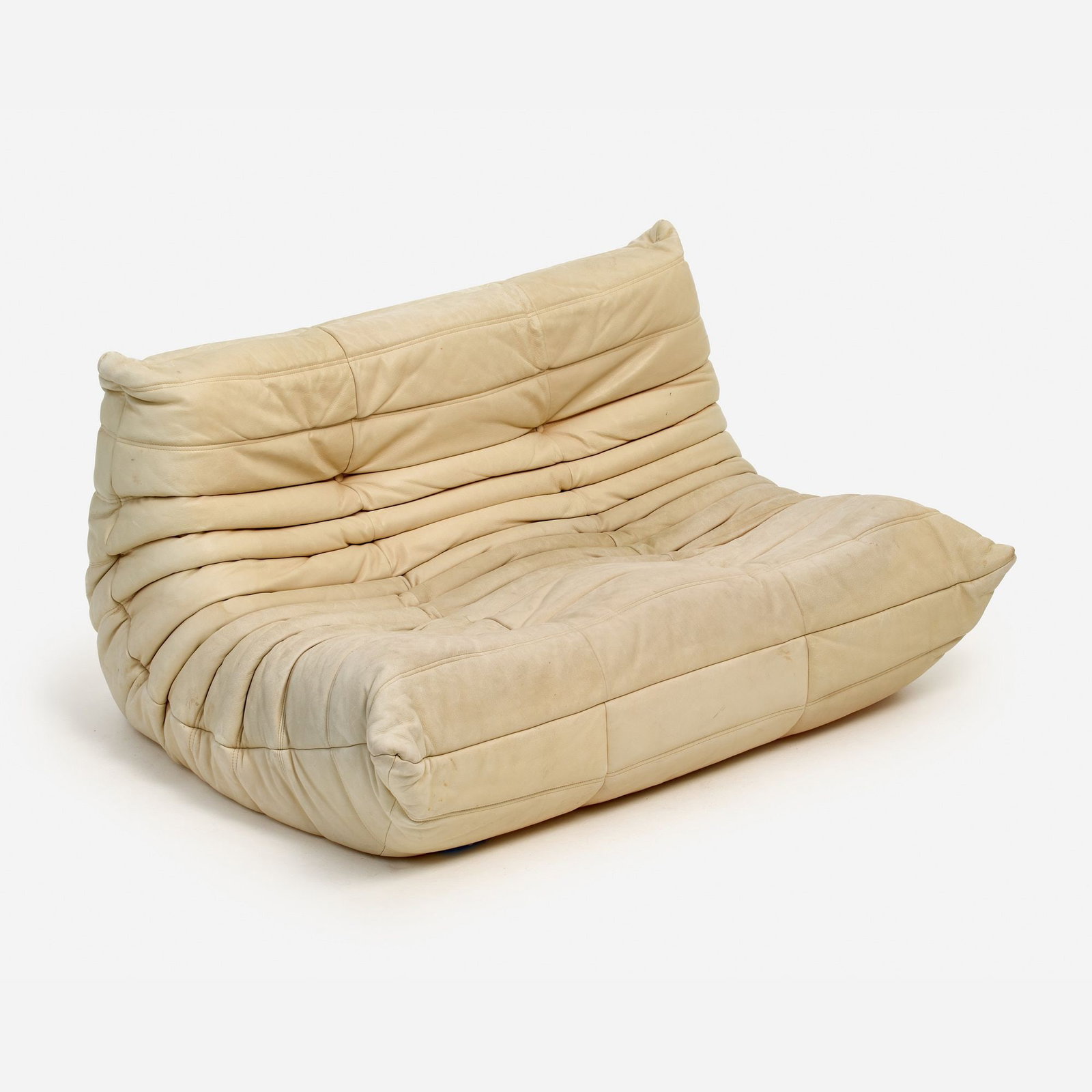 Michel Ducaroy for Ligne Roset "Togo" Loveseat: Michel Ducaroy Togo loveseat, Ligne Roset (France) Design circa 1973 Leather 28 1/2" x 52" x 40"