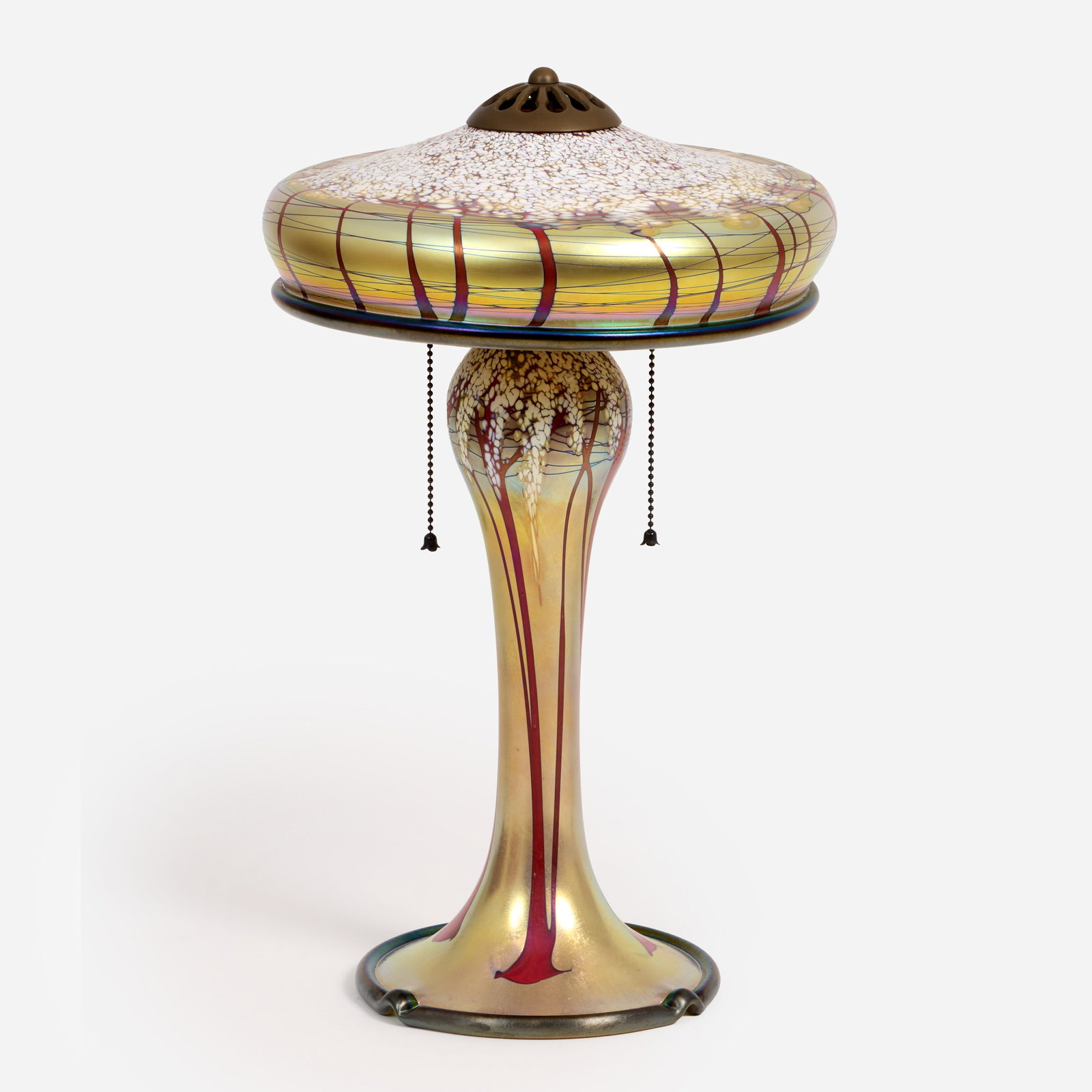 Carl Radke "Cherry Blossom" Glass Table Lamp (1 of 8)