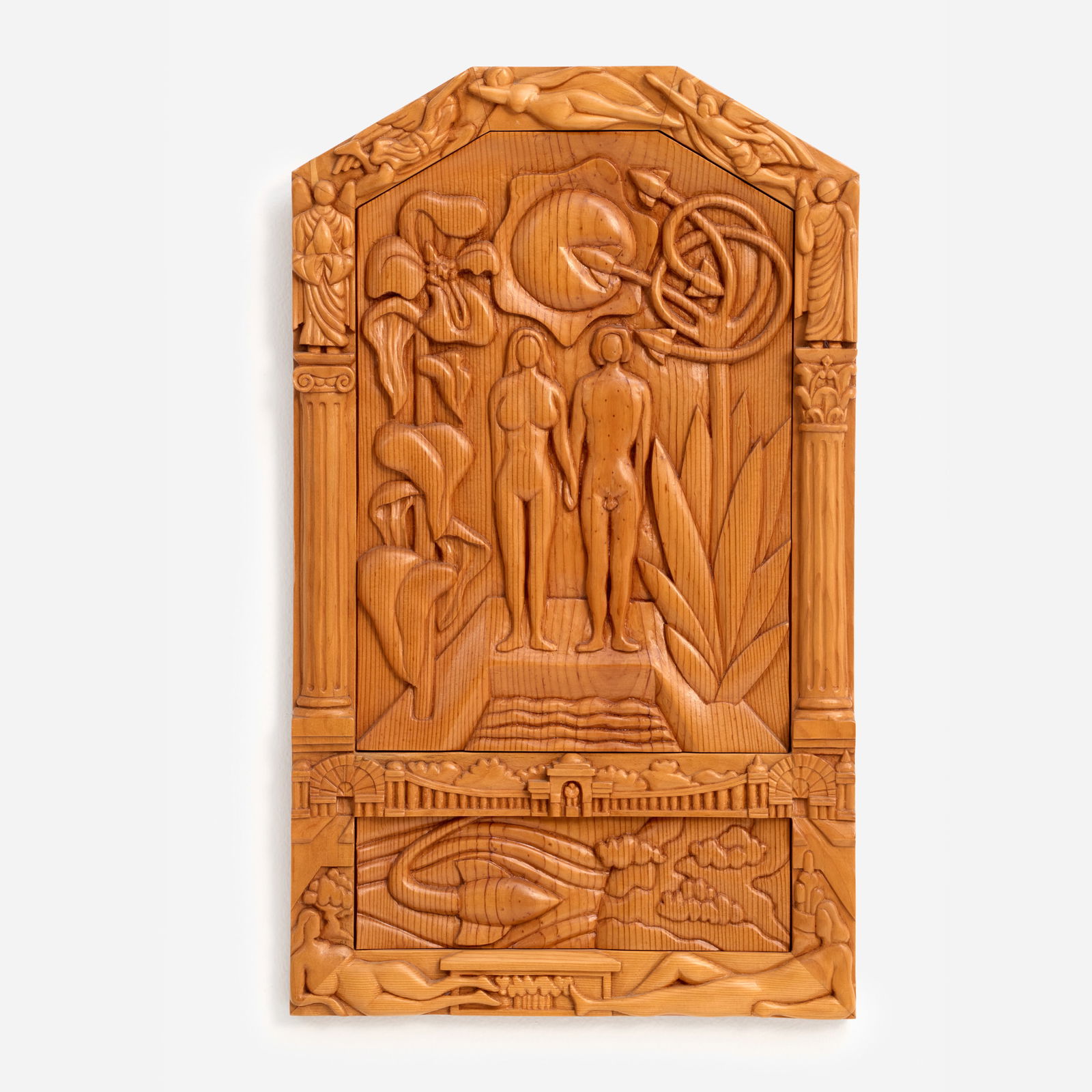 Leonard Esbensen "Adam & Eve" Wood Relief (ca. 1980s) (1 of 5)