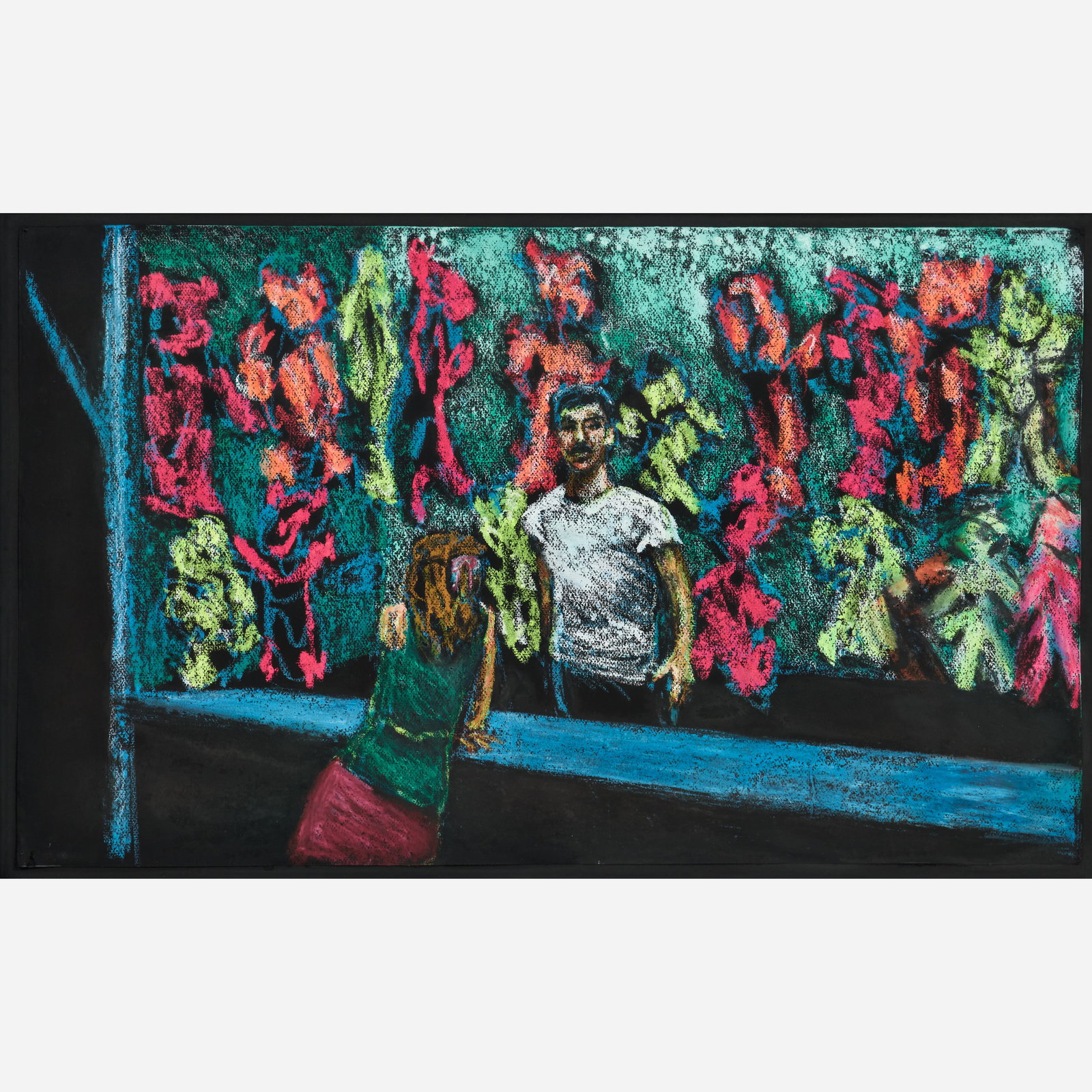 Jane Dickson "Pink Panthers" Oil Stick (1984) (1 of 8)