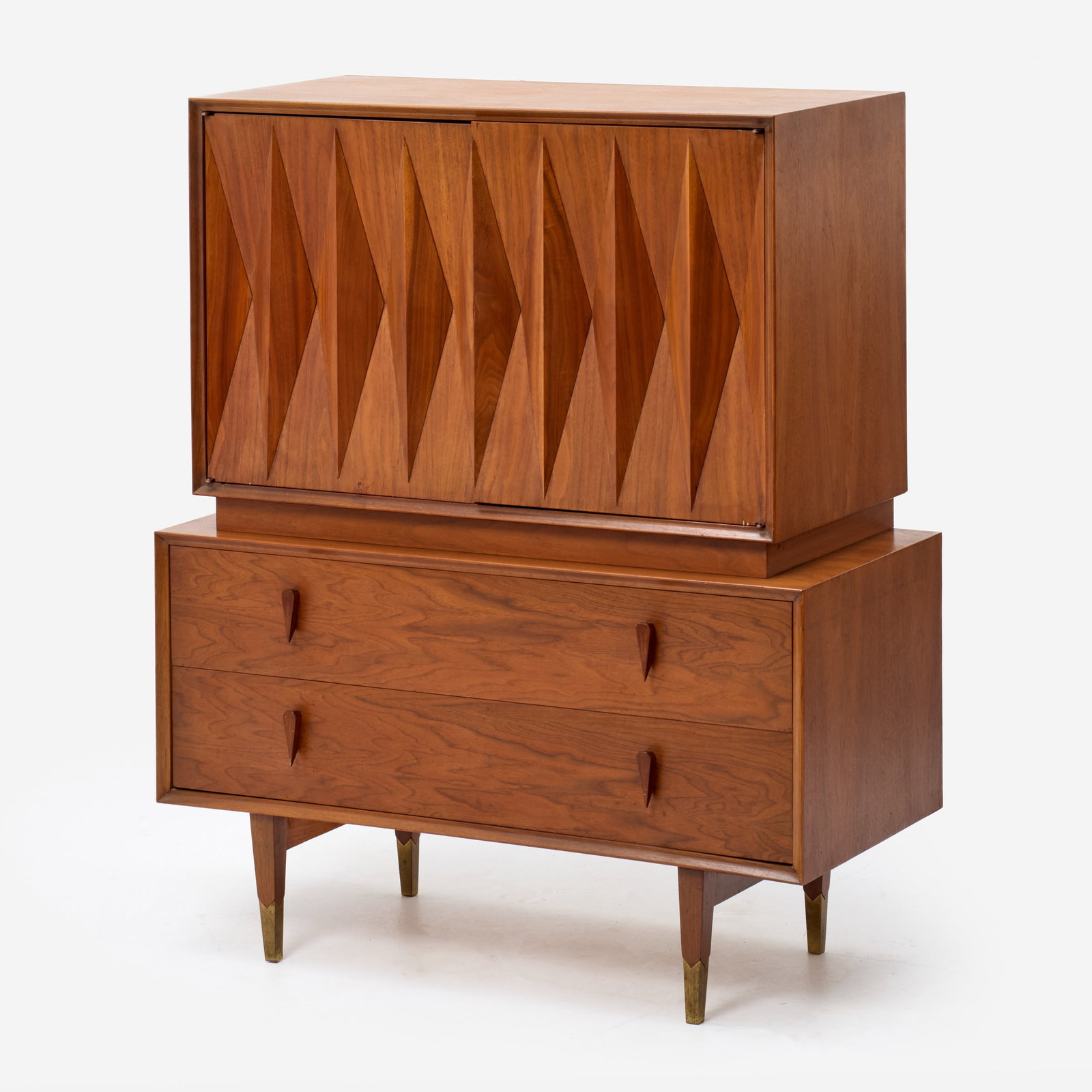 Albert Parvin Walnut Gentleman's Chest (ca. 1960s) (1 of 17)