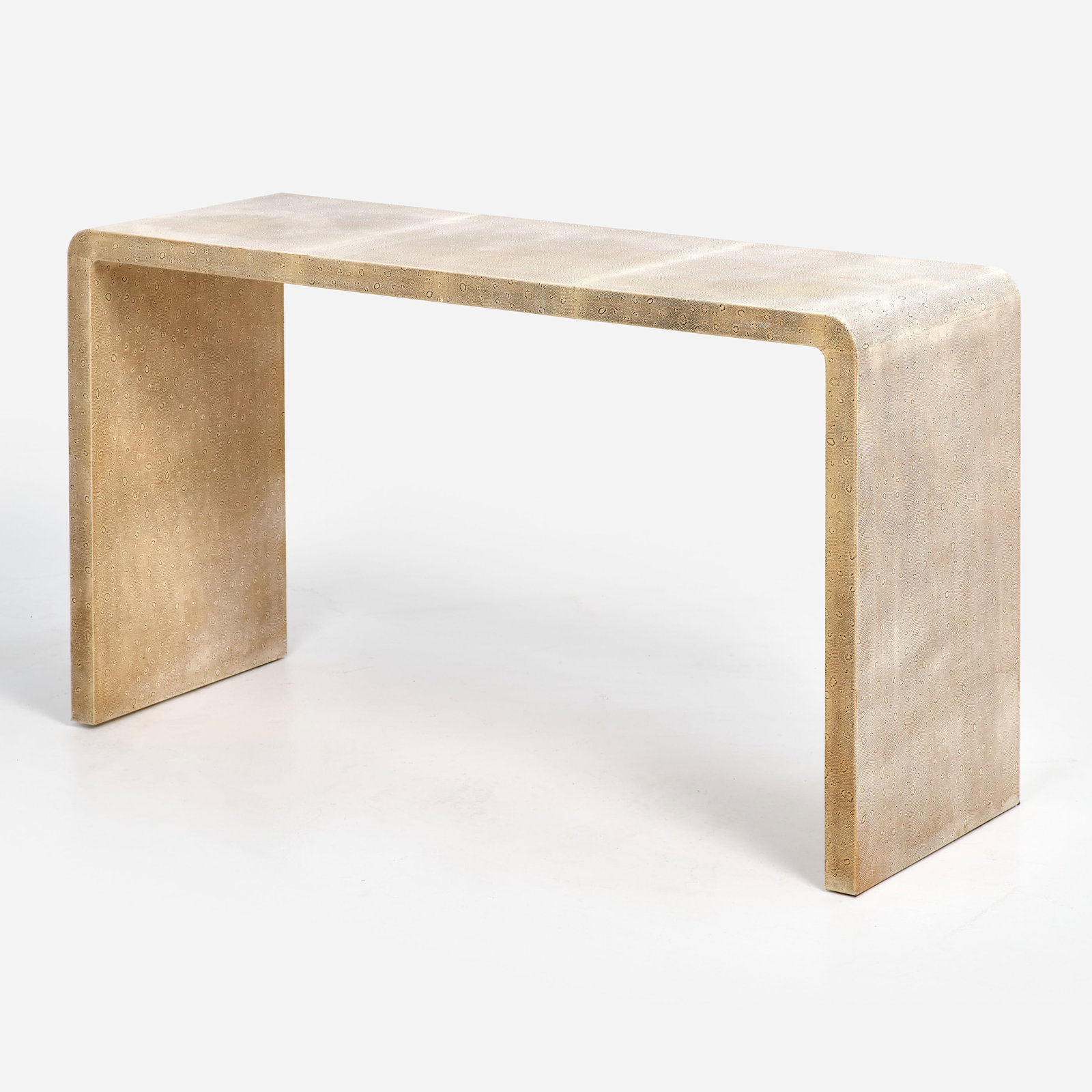 Karl Springer (attr.) Lizard-Embossed Console (1 of 12)