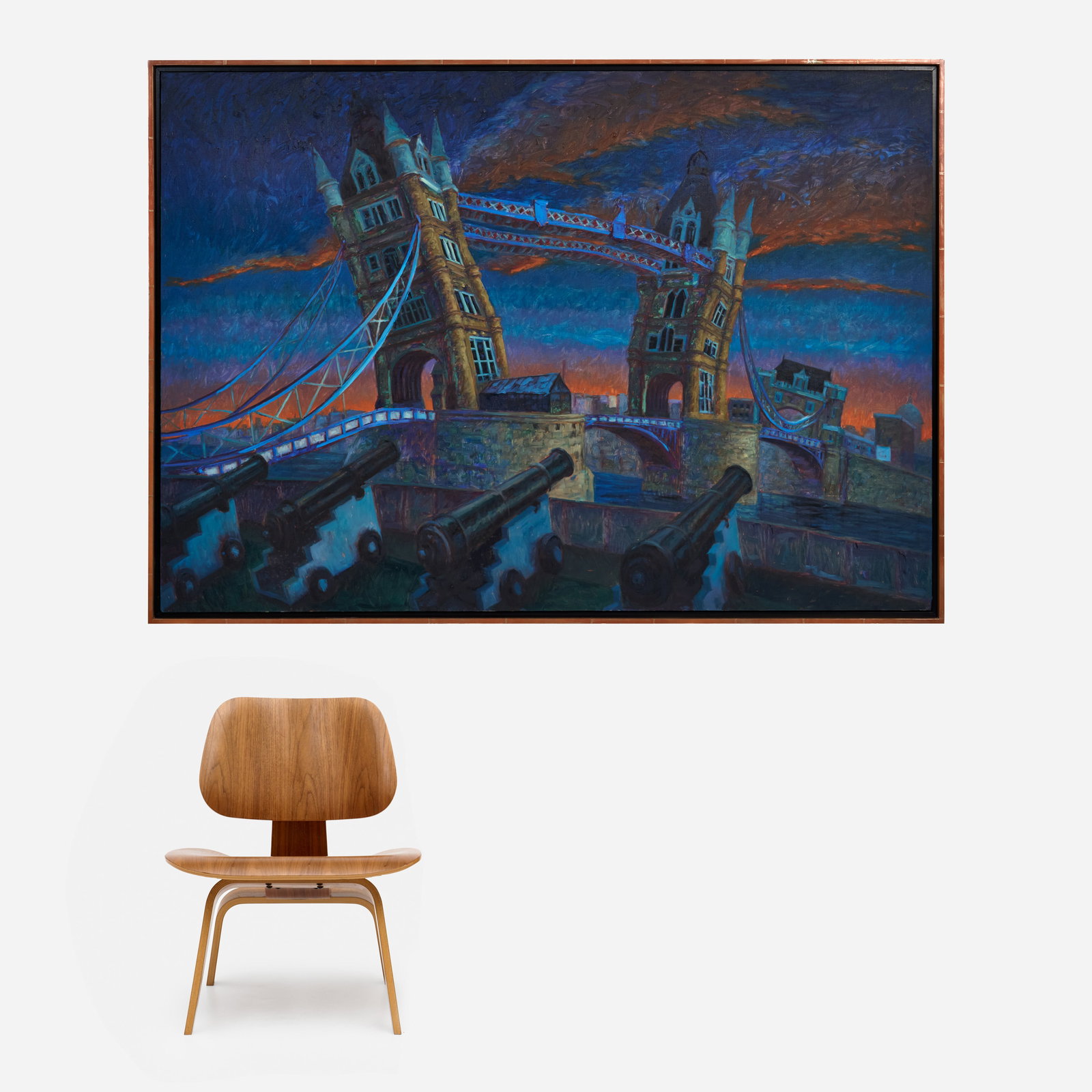 John Parks "Tower Bridge" Oil on Canvas (1985) (1 of 9)