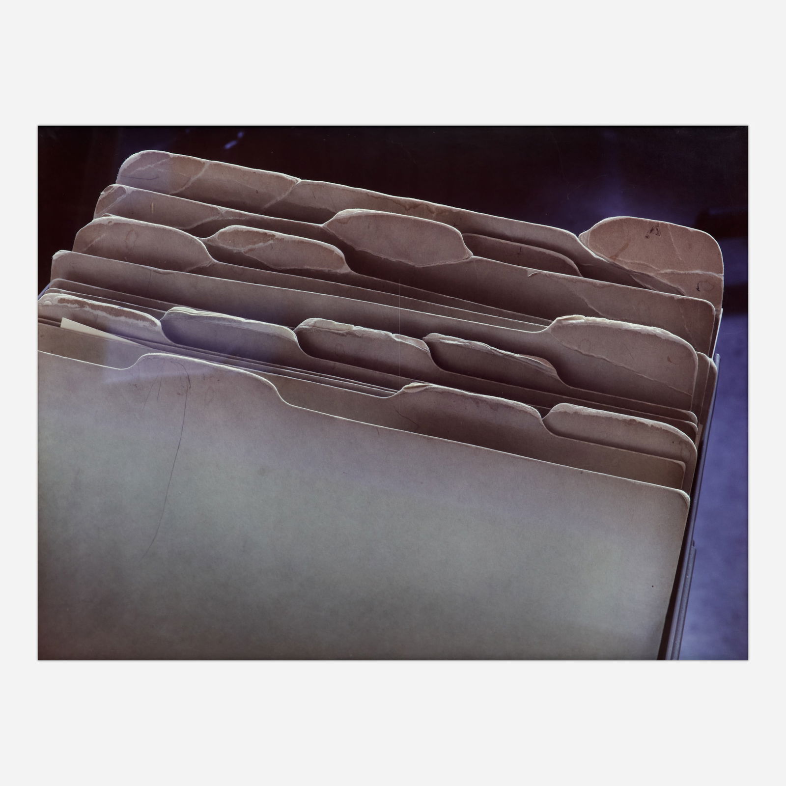 Tim Davis "Griselda's Files" C-Print (2001): Tim Davis (American, b. 1969) Griselda's Files, 2001 Chromogenic print 30" x 40" Number 2 from an edition of 10. Archivally framed by Dolphin Gallery (Kansas City),