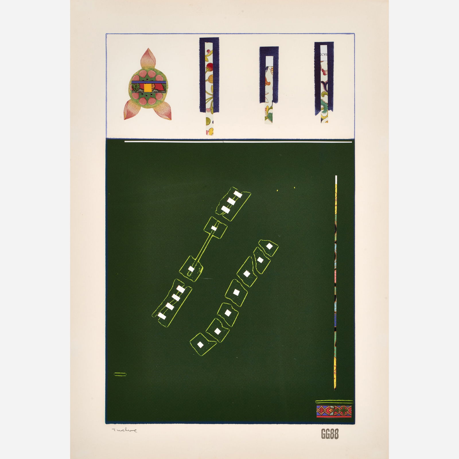 Glenn Goldberg "Twelve" Montype & Collage (1988) (1 of 5)