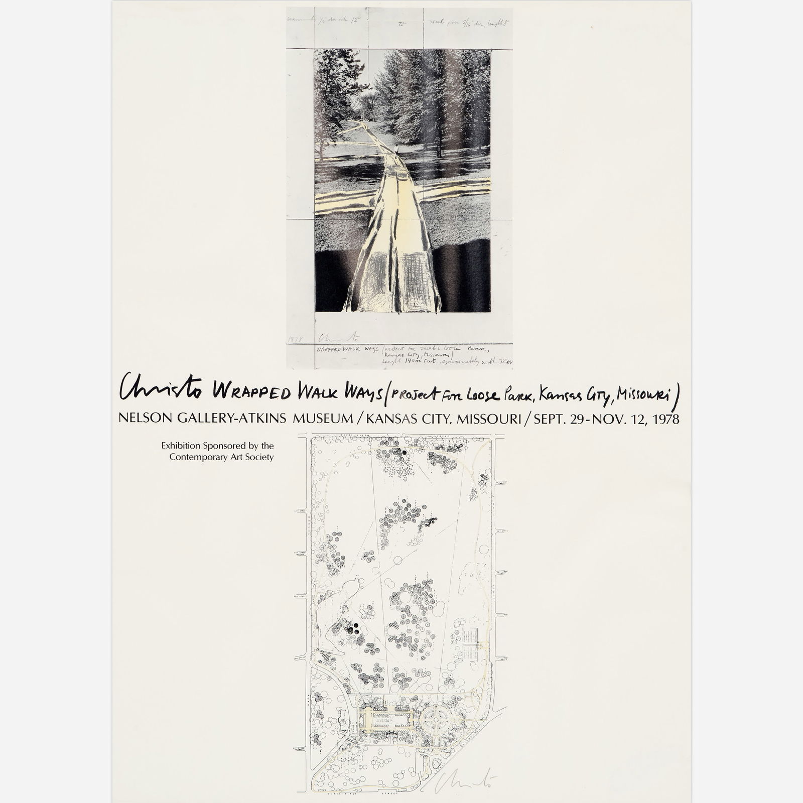 Christo "Wrapped Walk Ways" Signed Poster (1978) (1 of 6)