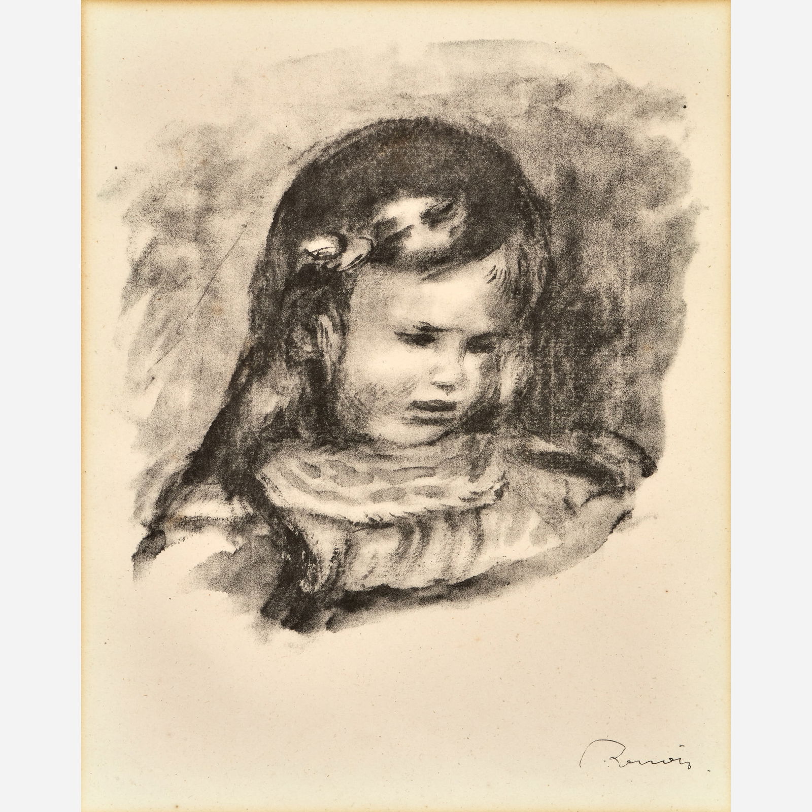 Pierre Auguste Renoir "Claude Renoir la Tete Baisee" Lithograph (1904) (1 of 6)