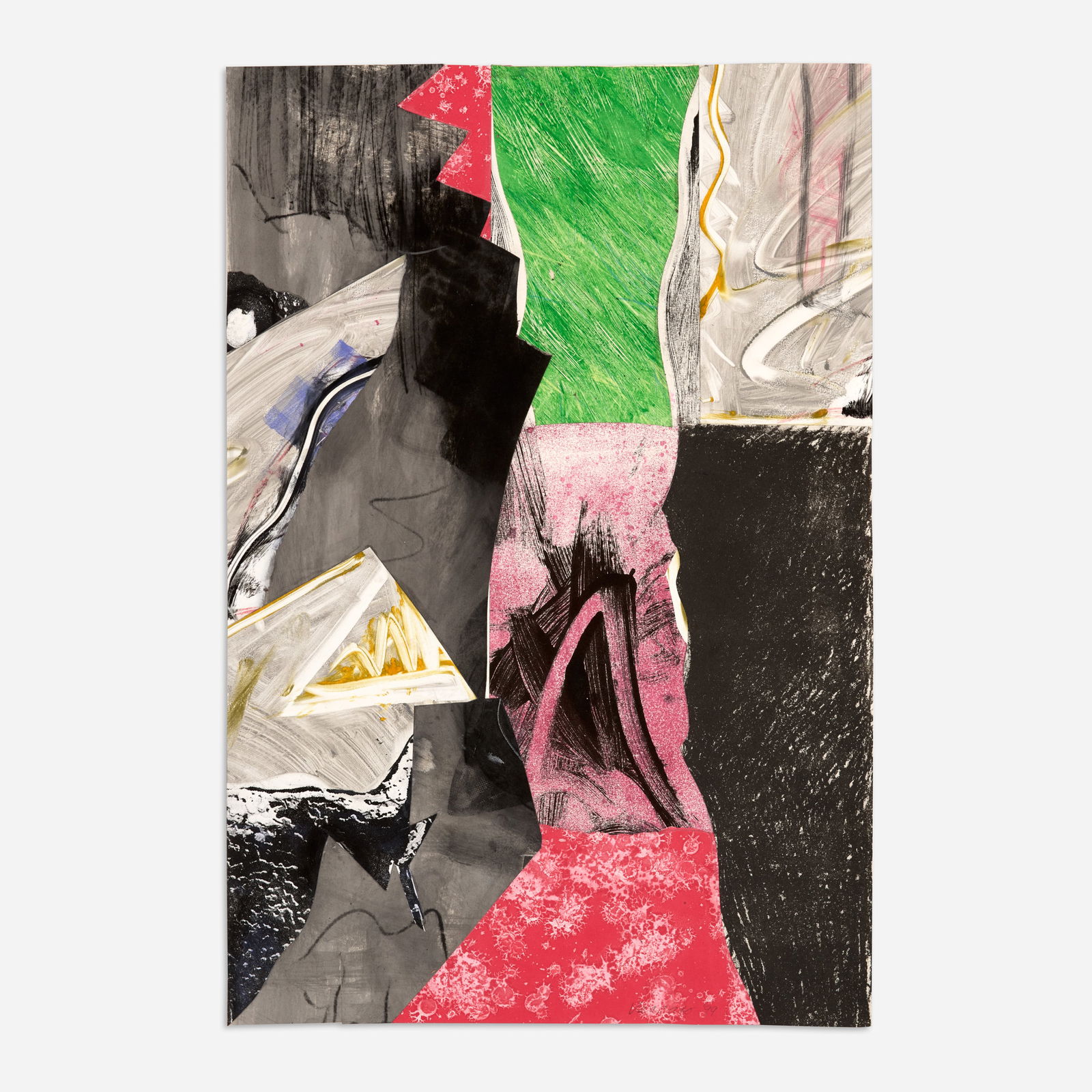 Nick Vaccaro "Approach" Mixed Media Collage (1999) (1 of 6)