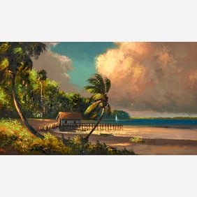 Harold Newton "Upshore Sunset [Jumbo]" Oil on Upson Board