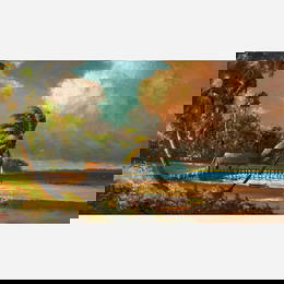 Harold Newton "Upshore Sunset [Jumbo]" Oil on Upson Board