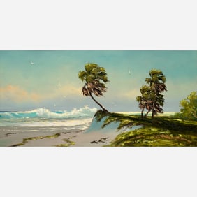 Harold Newton "Rio Mar, Vero Beach [Jumbo]" Oil on Masonite