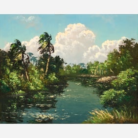 Harold Newton "Backwater" Oil on Board