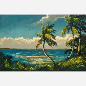 Harold Newton "Indian River" Oil on Canvas