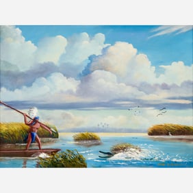 John Durham "Lake Okeechobee" Oil on Canvas (2001)