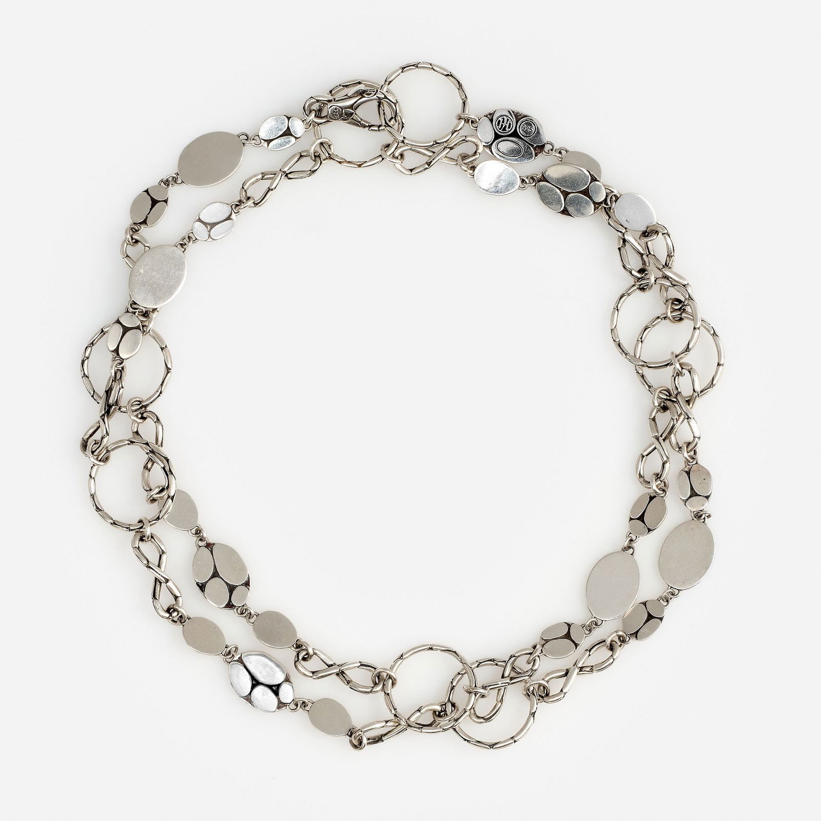 John Hardy Sterling Kali Menari Pebble Station Necklace, w/pouch