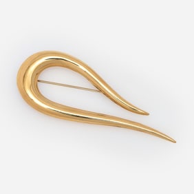 Italian 14k Freeform Swirl Pin by AFR, 5.1 dwt.