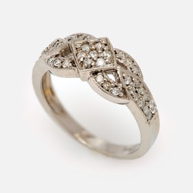 14k Vintage Diamond Cluster Ring, 0.55 ctw. Sz. 6