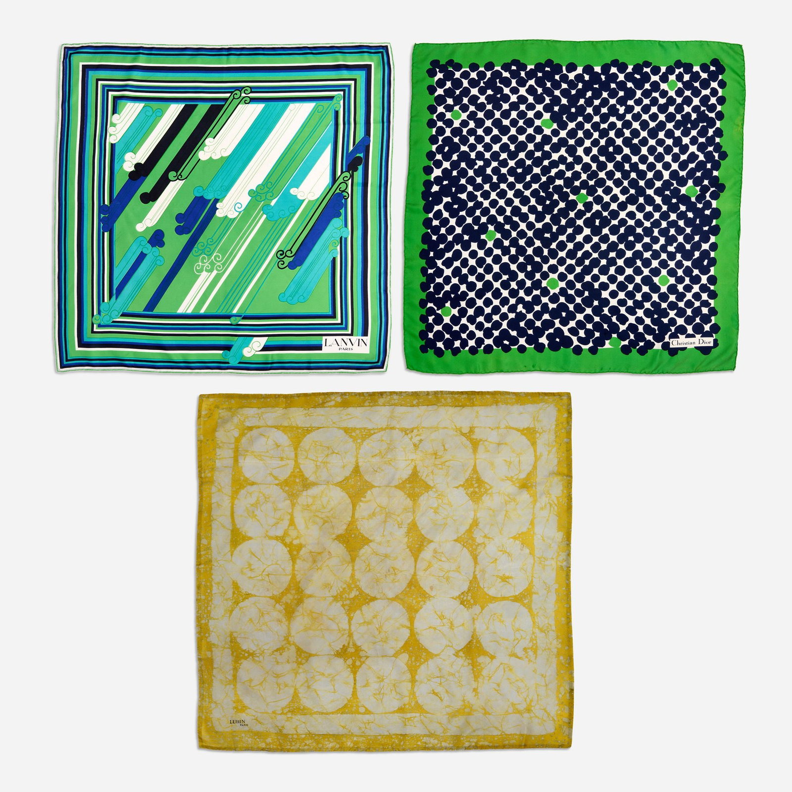 Vintage Silk Scarves: Christian Dior, Lanvin, and Lubin (1 of 19)